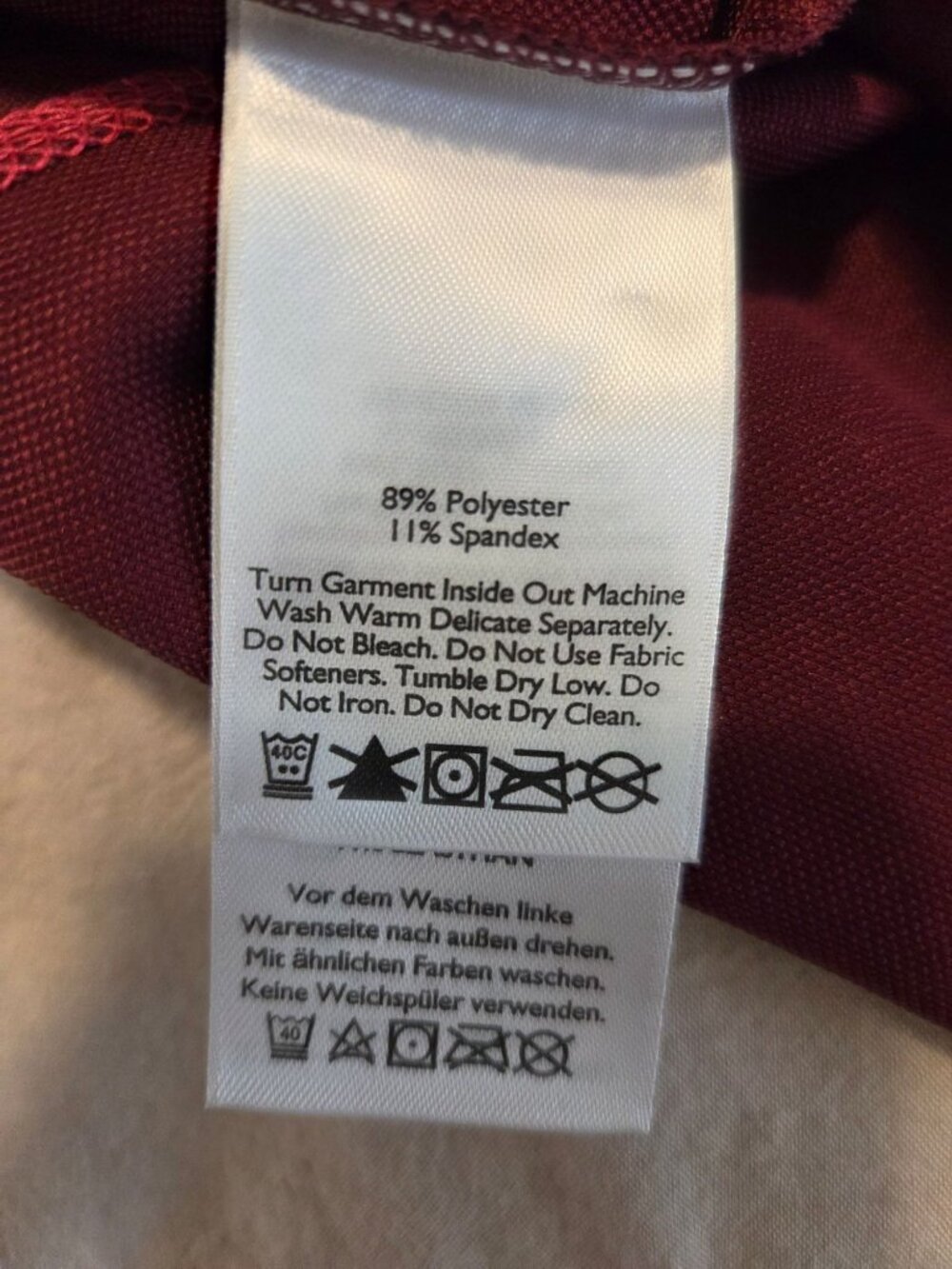 Eddie Bauer Womens XL Zip Burgundy Jacket Poly/Spandex Activewear lightweight - Picture 6 of 7